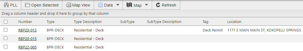 Map Layers Search Results